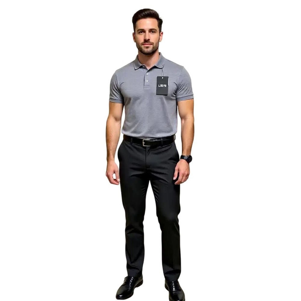 LIBIN Men's Grey Performance  UPF 50+Stretch Golf Dress Pants Size 34W x 30L NWT